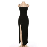 Backless  Strap Split Summer Dress